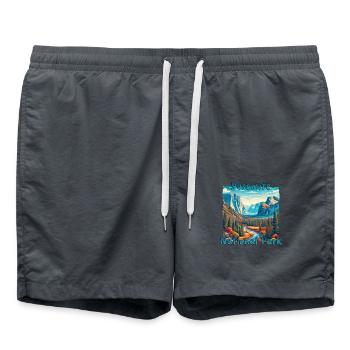 Yosemite : Aventure grunge dans la nature sauvage - Short de bain - charbon - Devant - AI Model Male 185 light (185cm)