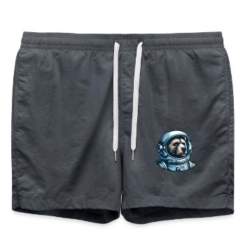 Ours pensif dans l’espace - Short de bain - charbon - Devant - AI Model Male 185 light (185cm)