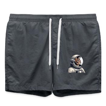 Bengal Cat Astronaut Space Adventure - Swim Trunks - anthracite - Front - AI Model Male 185 light (185cm)