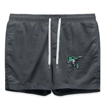 Cool Robot Grenouille Dabbing Mech Cyborg - Short de bain - charbon - Devant - AI Model Male 185 light (185cm)