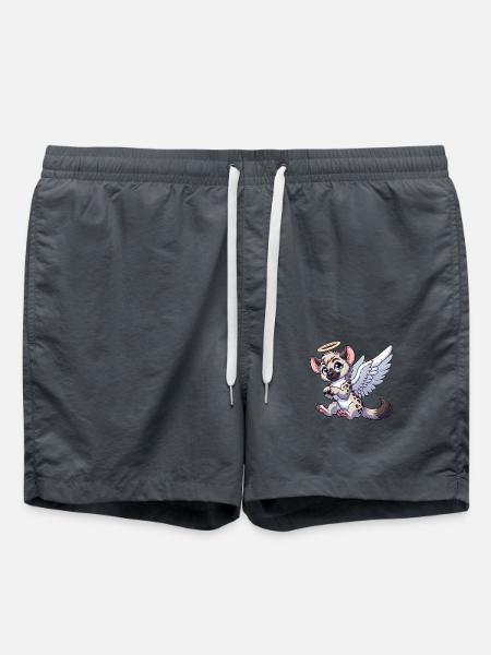 Hyäne Engel Flügel Heiligenschein - Badeshorts - Anthrazit