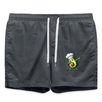 Mignon dessin animé avocat cuisine - Short de bain - charbon - Devant - AI Model Male 185 light (185cm)