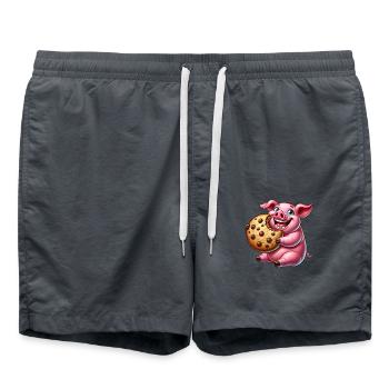 Friandises desserts aux biscuits sucrés au cochon - Short de bain - charbon - Devant - AI Model Male 185 light (185cm)