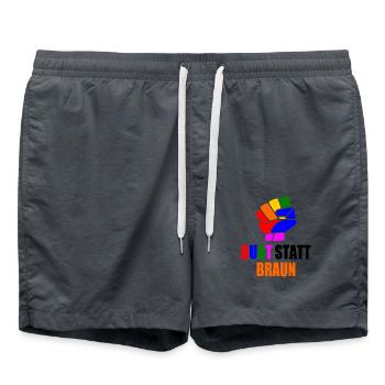 bunt statt braun - Badeshorts - Anthrazit - Vorne - AI Model Male 185 light (185cm)