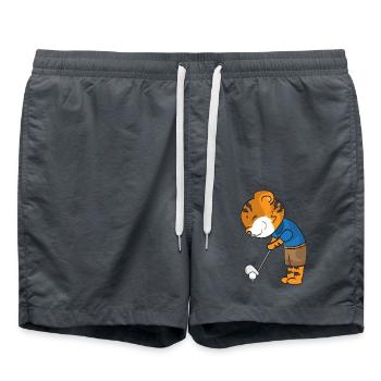 Tiger Golfschläger Abschlag Wood Geschenk Golf - Badeshorts - Anthrazit - Vorne - AI Model Male 185 light (185cm)