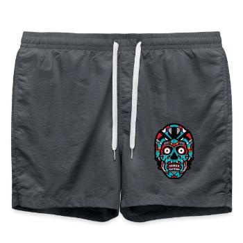They Live Skull Alien Obey Obey T-Shirt Hoodie - Swim Trunks - anthracite - Front - AI Model Male 185 light (185cm)