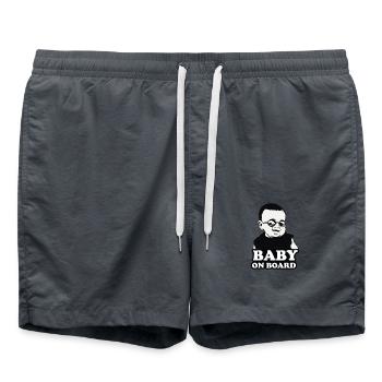 Baby on Board - kids boy car sticker - Swim Trunks - anthracite - Front - AI Model Male 185 light (185cm)