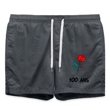 100 ANS. 100e ANNIVERSAIRE. ANNIVERSAIRE 100 ANS. - Short de bain - charbon - Devant - AI Model Male 185 light (185cm)