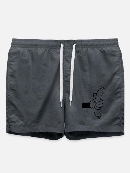 Wurst Comic Hand BBQ - Badeshorts - Anthrazit