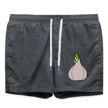 Onion vegetables vegan - Swim Trunks - anthracite - Front - AI Model Male 185 light (185cm)
