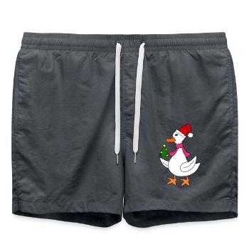 Oie à Noël - Short de bain - charbon - Devant - AI Model Male 185 light (185cm)