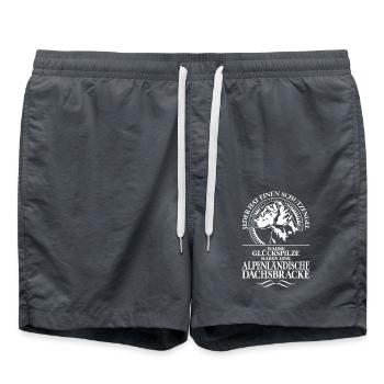 ALPENLÄNDISCHE DACHSBRACKE Schutzengel Wilsigns - Badeshorts - Anthrazit - Vorne - AI Model Male 185 light (185cm)