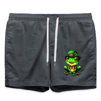 La grenouille magique de jour de Saint Patrick - Short de bain - charbon - Devant - AI Model Male 185 light (185cm)