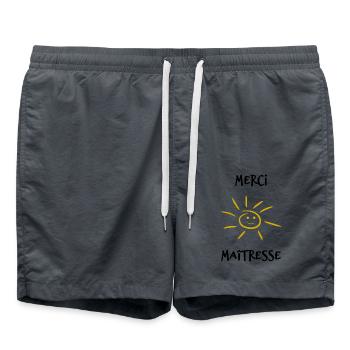 MAÎTRESSE.MERCI. MERCI MAÎTRESSE. CADEAU MAÎTRESSE - Short de bain - charbon - Devant - AI Model Male 185 light (185cm)
