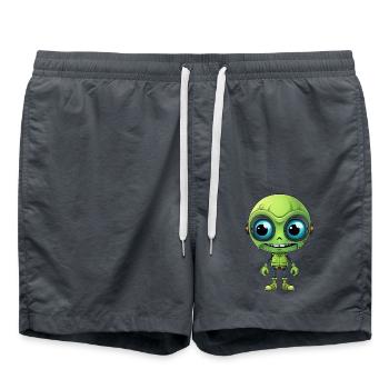 Cool tête de cyborg extraterrestre avec des dents - Short de bain - charbon - Devant - AI Model Male 185 light (185cm)