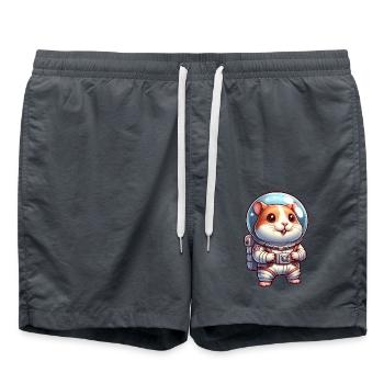 Cute hamster astronaut in space - Swim Trunks - anthracite - Front - AI Model Male 185 light (185cm)