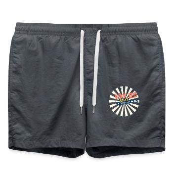 VIVE LES VACANCES. VACANCES.BONNES VACANCES. - Short de bain - charbon - Devant - AI Model Male 185 light (185cm)