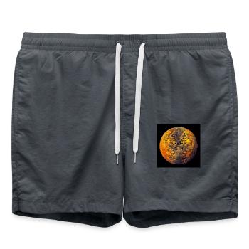 Fraktaler Planet - Badeshorts - Anthrazit - Vorne - AI Model Male 185 light (185cm)
