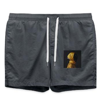 AP Surreal Portrait 1 August 2024 - Swim Trunks - anthracite - Front - AI Model Male 185 light (185cm)