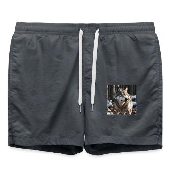 Wolf - Badeshorts - Anthrazit - Vorne - AI Model Male 185 light (185cm)