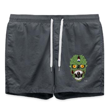 Zombie alien - Badeshorts - Anthrazit - Vorne - AI Model Male 185 light (185cm)