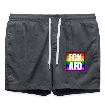Fck afd - Swim Trunks - anthracite - Front - AI Model Male 185 light (185cm)
