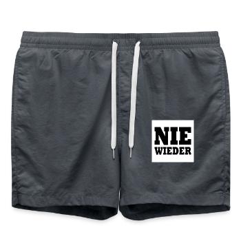 Nie wieder - Badeshorts - Anthrazit - Vorne - AI Model Male 185 light (185cm)