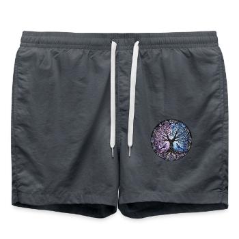 Kosmischer Baum des Lebens - Badeshorts - Anthrazit - Vorne - AI Model Male 185 light (185cm)