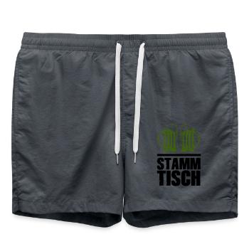 bier stammtisch - Badeshorts - Anthrazit - Vorne - AI Model Male 185 light (185cm)