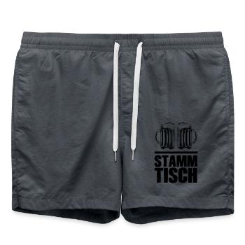 bier stammtisch - Badeshorts - Anthrazit - Vorne - AI Model Male 185 light (185cm)