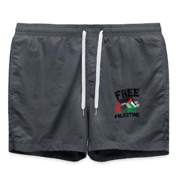 Palästina - Badeshorts - Anthrazit - Vorne - AI Model Male 185 light (185cm)
