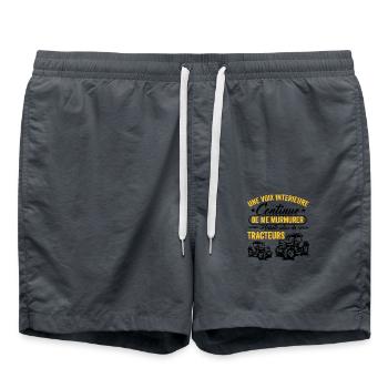 Humour Tracteur Cadeau homme femme enfant Tracteur - Short de bain - charbon - Devant - AI Model Male 185 light (185cm)
