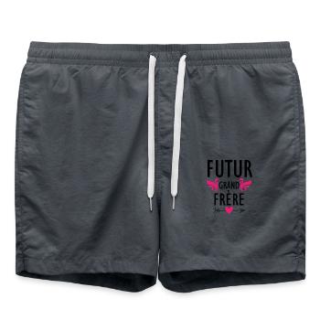 Futur grand frère - annonce futur grand frère - Short de bain - charbon - Devant - AI Model Male 185 light (185cm)