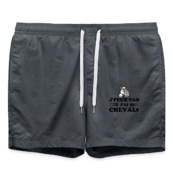 I can't I have Horse f - Swim Trunks - anthracite - Front - AI Model Male 185 light (185cm)