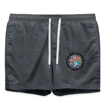 Planète glace - Short de bain - charbon - Devant - AI Model Male 185 light (185cm)
