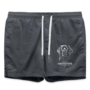 Labrador Retriever Mom Hunde Hund Labbi Wilsigns - Badeshorts - Anthrazit - Vorne - AI Model Male 185 light (185cm)