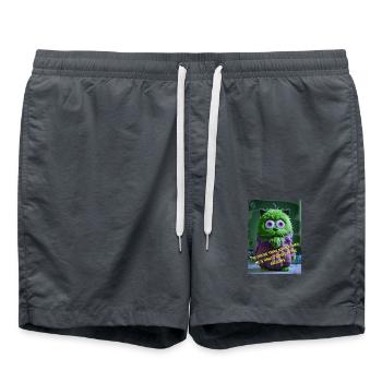 Halloween - Badeshorts - Anthrazit - Vorne - AI Model Male 185 light (185cm)