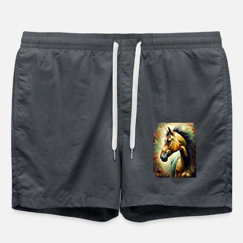 Cheval - Short de bain - charbon