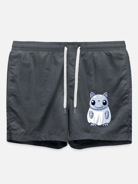 Armadillo Halloween Comic Ghost - Swim Trunks - anthracite