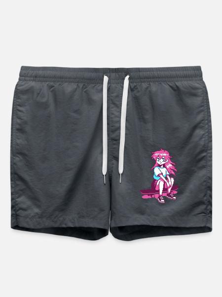 8bit SK8er GRL - Swim Trunks - anthracite