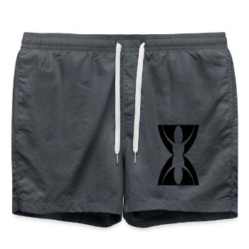simple look - Swim Trunks - anthracite - Front - AI Model Male 185 light (185cm)