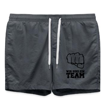 Nous sommes une équipe - Short de bain - charbon - Devant - AI Model Male 185 light (185cm)