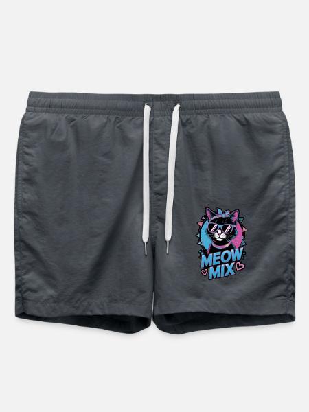 Cat Music 80s - Swim Trunks - anthracite