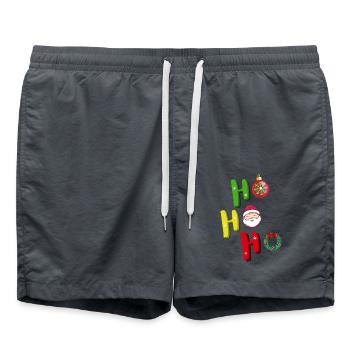 Ho Ho Ho drôle Père Noël - Short de bain - charbon - Devant - AI Model Male 185 light (185cm)