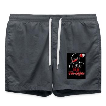 FR49 - Born to be Free Riders Red version - Short de bain - charbon - Devant - AI Model Male 185 light (185cm)