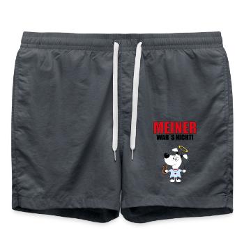 Hund - Engel - Hunde - Badeshorts - Anthrazit - Vorne - AI Model Male 185 light (185cm)
