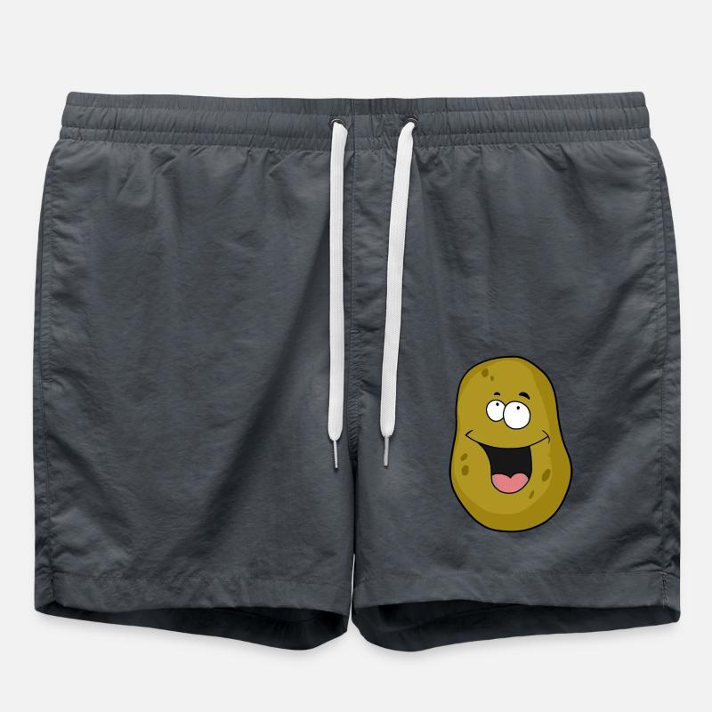 Potato Potatoes Vegetables - Swim Trunks - anthracite