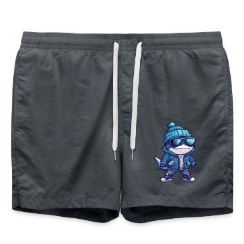 Hai Winter Comic - Badeshorts - Anthrazit - Vorne - AI Model Male 185 light (185cm)