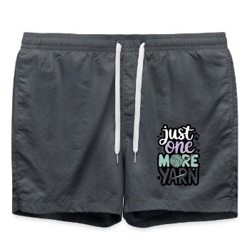 Creative knitting lover wanted - Swim Trunks - anthracite - Front - AI Model Male 185 light (185cm)