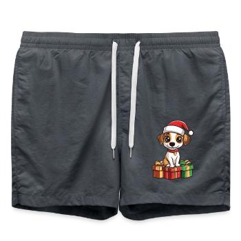 Jack Russel Terrier Dog Christmas Gifts - Swim Trunks - anthracite - Front - AI Model Male 185 light (185cm)